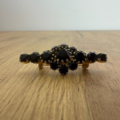 Vintage brooch – USSR jewelry – soviet red stone – Czech Republic