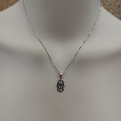 Sterling Silver Hamsa Necklace Eshet Chayil Blessing Meaningful Gift For Her 925