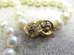 Nice 34 inch 6 to 6.4 mm High Quality Pearl Necklace 18k Clasp Make Offer