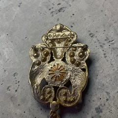 Vintage Jeff Lieb Signed Statement Brooch Pin Victorian Revival