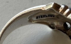 925 Sterling Silver Marcasite Ring Vintage Band Size 8 , 15 Stones Unisex