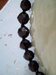 vintage necklace rare mourning jewelry ladies faux jet black victorian style