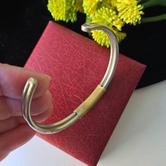 Vintage Boho Ethnic Silver Plated Copper Brass Cuff Bracelet One Size