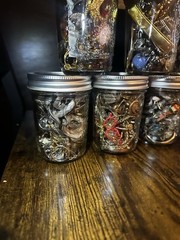 Mystery Jewelry Jar Lot Vintage/Modern Estate Mix Unsearched Gold/Silver Tone