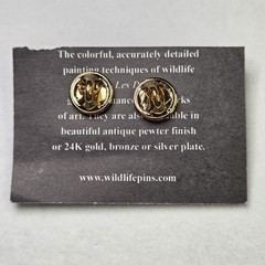 Vintage George G Harris Tiger Pin 24K Gold Plated Pewter Wildlife Collection