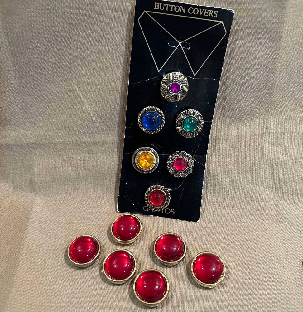 LOT Vintage GANTOS Button Covers On Card And Other Covers