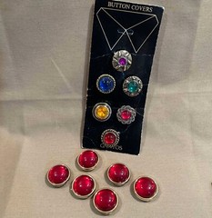 LOT Vintage GANTOS Button Covers On Card And Other Covers