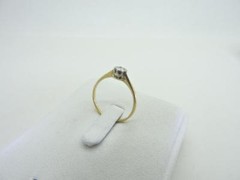 18K Gold Antique Rose Cut 0.10 CT Diamond Engagement Ring Vintage Size 5.5