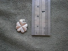 Lucky Four Leaf Clover Vintage Sterling Silver Bracelet Charm Pendant 1.3g