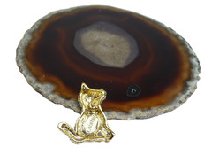 Vintage Landau Gold Tone Crystal Rhinestone Terrier Dog Pin USA SELLER