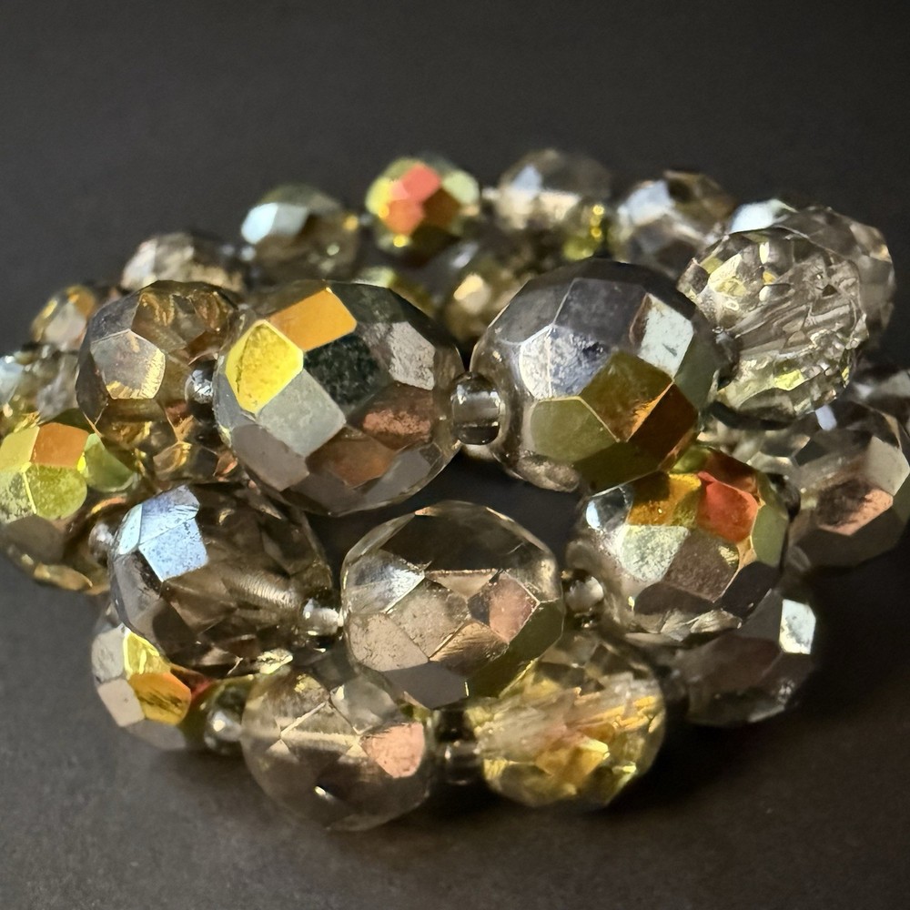 Vintage Glass Bead Necklace • Anne Klein • Iridescent • Gift For Her