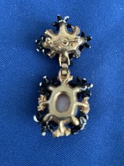 Vintage Dragon’s Breath Faux Fire Opal Glass Brooch Pin