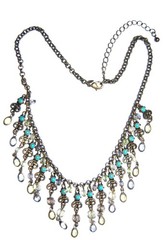 ANTIQUE BRONZE TURQUOISE VINTAGE STATEMENT VICTORIAN AVON NECKLACE #9
