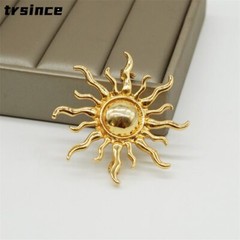 Vintage Enamel Flower Brooch Women Men Jewelry Gift Collar Decor Badge Corsage