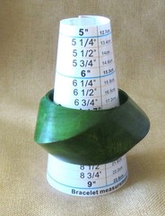 Vintage Green Bangle Wood Chunky Sculptural Asymmetrical Designer Bracelet