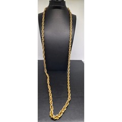 Vintage Necklace Gold Tone Single Long Link Chain Chunky Statement 40″