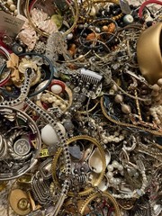 Estate Wholesale Junk Drawer Jewelry Lot 8 Plus Lbs Wearable Or Craft Untested