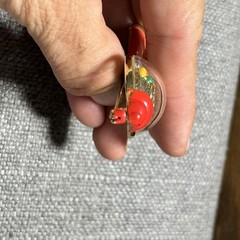 Vintage Gumball Machine Brooch Pin Red Gold Tone Enamel Multicolor Beads Retro