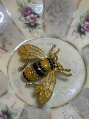 Vintage Victorian Trading Co. Honey Queen Bee Bumblebee Brooch
