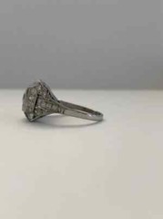 1920s Art Deco Engagement Ring Old European Cut 0.5ct Silver Antique Vintage