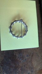 Wreath Circle Sterling Silver With 12 Pearls