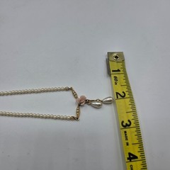 1928 Jewelry Gold Tone Faux Pearl Pink Rose Victorian Revival Drop Necklace 15″