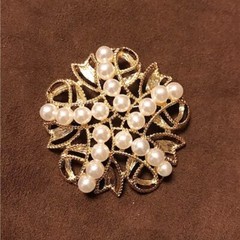 Vintage Pearl Brooch Pin Badge Brooch Jewelry Women Party Corsage Accessories