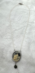 Costume Cameo Pendant Victorian Revival Necklace Bridgerton estate goth estate