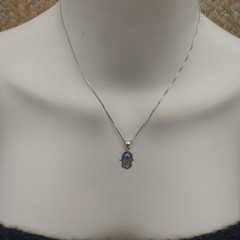 Sterling Silver Hamsa Necklace Eshet Chayil Blessing Meaningful Gift For Her 925
