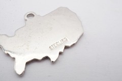 Vintage Sterling Silver 925 United States Charm Enamel