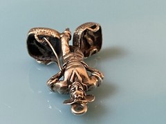 Vintage Sterling Silver Fish Monger Seller Fisherman Basket Bracelet Charm 7
