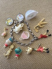 Vintage Charm Bracelet With Celluloid And Other Charms