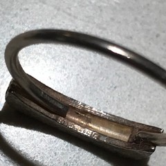 Vintage Sterling Silver Stamped Typebar Monogram “I” Ring Size 6 ADJUSTABLE
