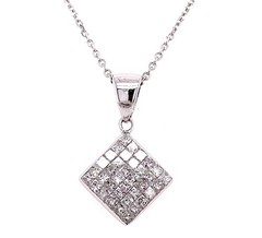 Round Cut Lab Created Diamond Love Propose Gift Pendent 14K White Gold Finish