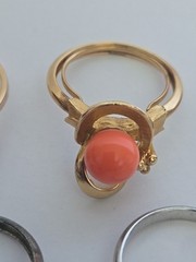Vtg AVON ROMAN OTHER RING LOT SILVERTONE GOLDTONE RING LOT OF 7