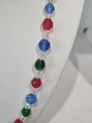 Antique c1930s Mardi Gras Glass Necklace Original Tag Bijoux de Boheime Video