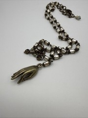 Reproduction Of Victorian Hand Necklace 22” Plus 3” Extender