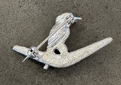 Vintage Kookaburra Sitting On A Boomerang Silver Tone 1.5″ Brooch Pin Australia