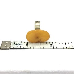 Vintage Sterling Silver 925 TttttEgg Yolk Amber Color Ring Estate Jewelry READ