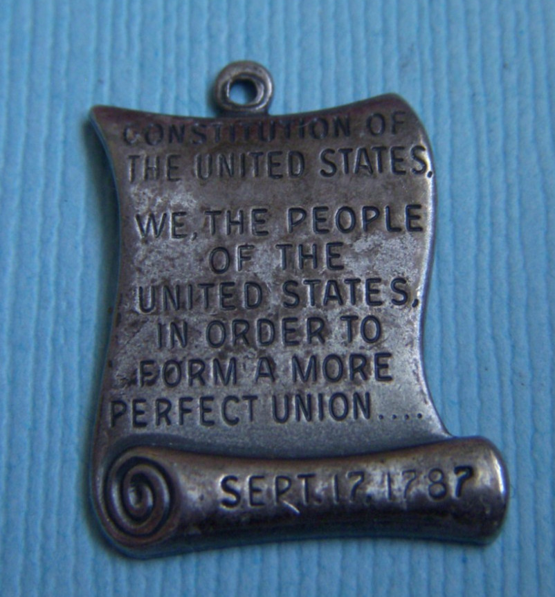 Vintage United States Constitution charm