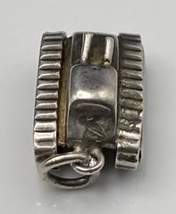 Vintage Sterling Silver Military Army War Tank Guns on Top Nice Detailed Charm