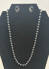 4 Piece Lot of Hematite Jewelry Necklaces and Post Earrings AK Black Diamond