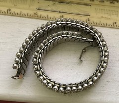 RHINESTONE Expansion Flex CHOKER NECKLACE Vintage Estate DIY As Found Airflex