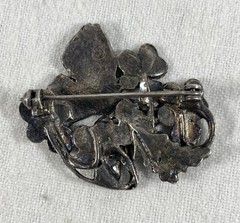 Artisan MASJ Maureen Ann Story Jones Silver Plated Pewter Butterfly Brooch