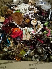 15#s Vintage Junk Drawer Scrap Jewelry Lot, All Kinds Of Stuff