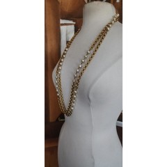 VTG Chanel 1984 Necklace Double Strand Gold Chain Pearl Documented Lagerfeld