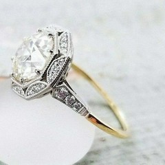 Art Deco 2.5Ct Round Lab Created Diamond Wedding Engagement 925 Silver Ring