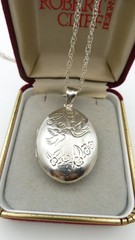 Vintage London 925 Sterling Silver Locket Pendant How Do I Love Thee? UK Sonnet