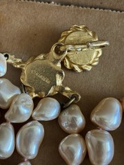 JOSE & MARIA BARRERA 24k Gold Plated Baroque pearl NECKLACE