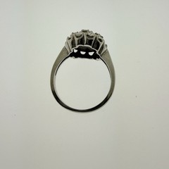 VINTAGE Estate 14k White Gold NATURAL Diamond 0.40CTTW Ring–Size 6
